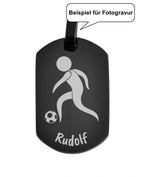 Beispiel für Fotogravur Fußballer