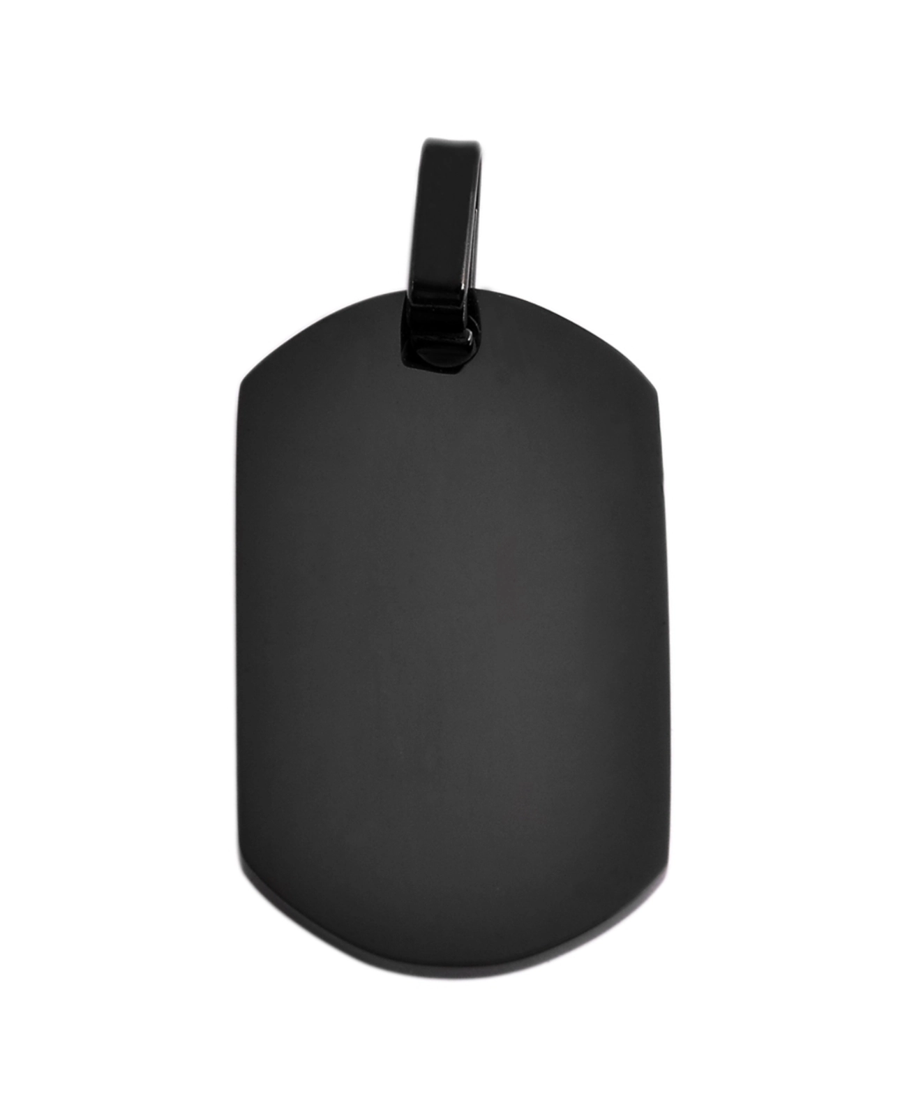 dog tag anhaenger glaenzend rechteckig oben und unten abgerundet