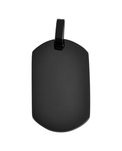 dog tag anhaenger glaenzend rechteckig oben und unten abgerundet
