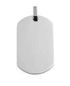 Dog Tag Anhänger rechteckig oben und unten abgerundet