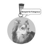 Beispiel für Fotogravur Hund