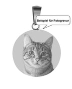 Beispiel für Fotogravur Katze