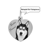 Beispiel für Fotogravur Hund Husky Bester Freund