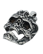 Totenkopf Anhänger an der Stirn 3 weitere Totenköpfe