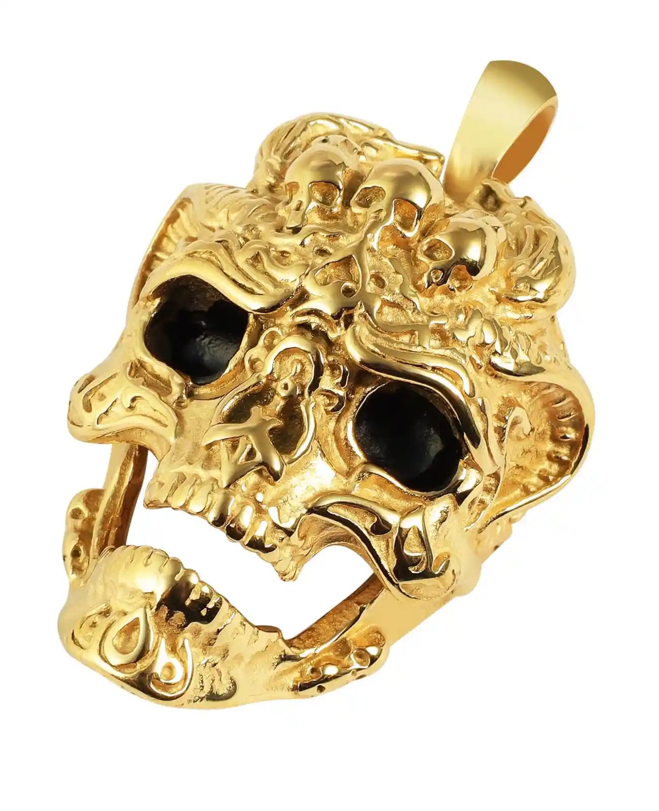 Totenkopf Anhänger an der Stirn 3 weitere Totenköpfe