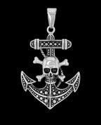 Anhänger Schiffsanker mit Totenkopf