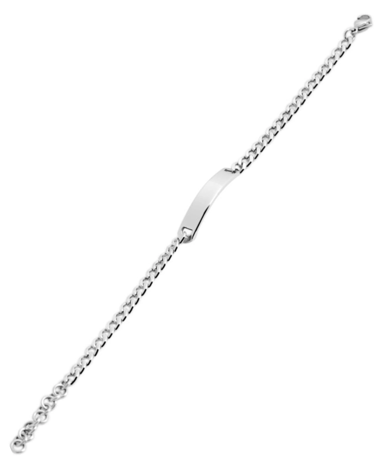 ident armband mit panzerkette und karabiner verschluss