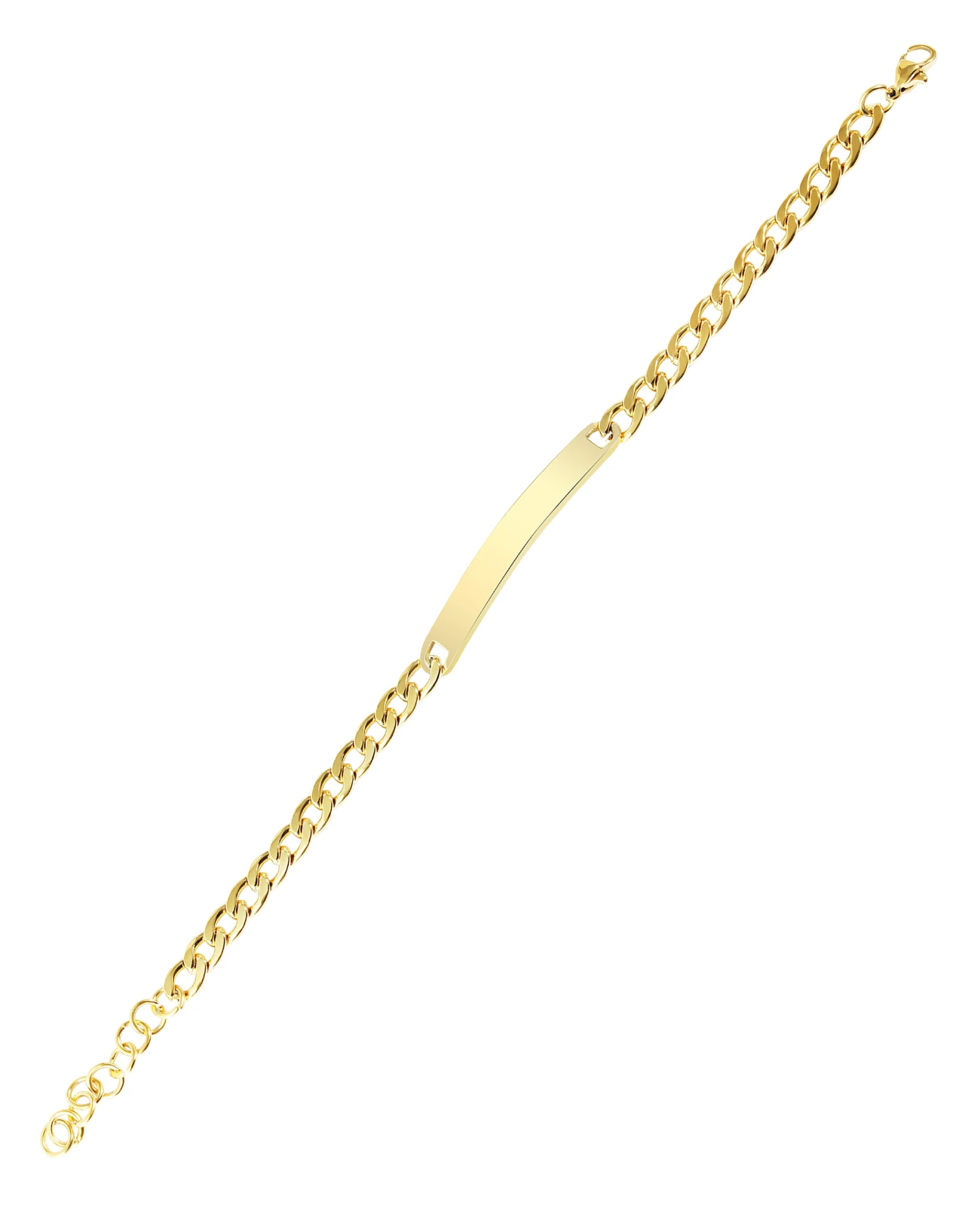 ident armband mit panzerkette und karabiner verschluss