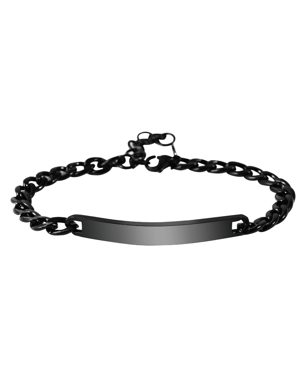 ident armband mit panzerkette und karabiner verschluss