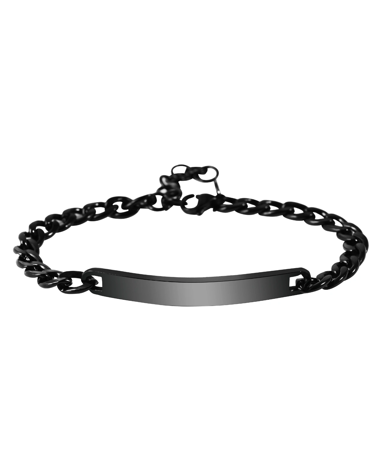 ident armband mit panzerkette und karabiner verschluss