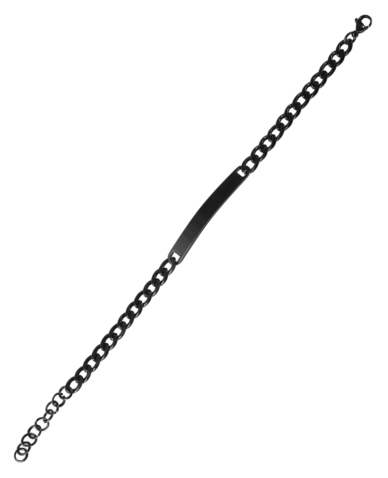 ident armband mit panzerkette und karabiner verschluss
