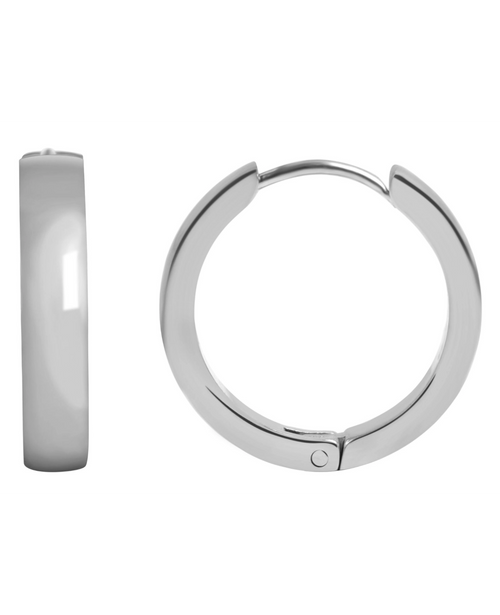 glatte halbrunde creolen