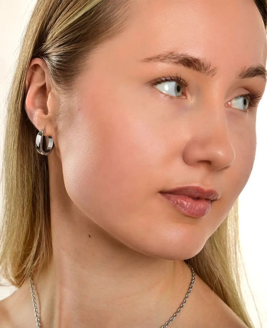 glatte halbrunde creolen