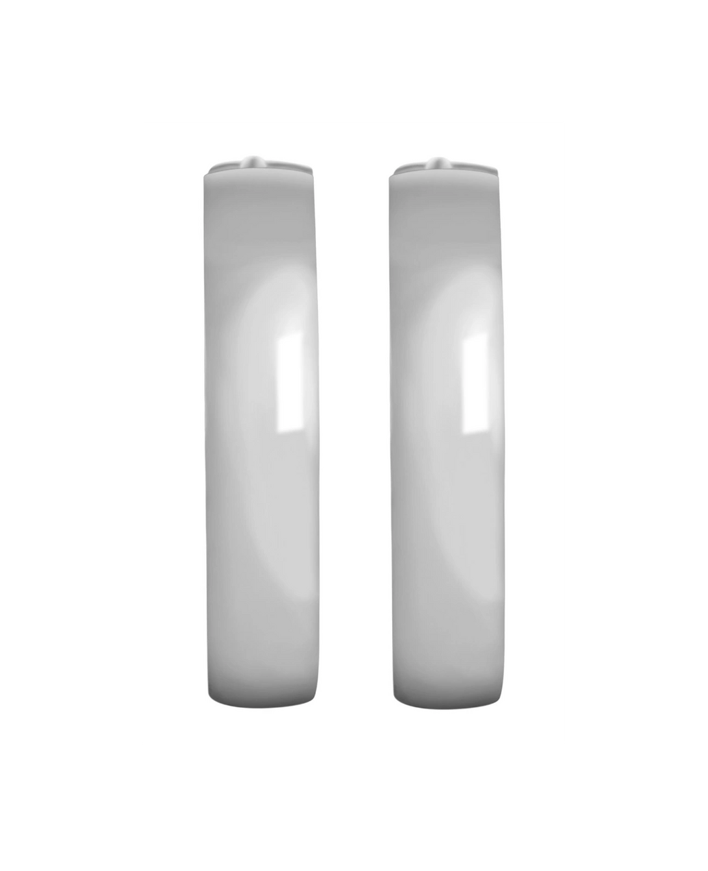 glatte halbrunde creolen