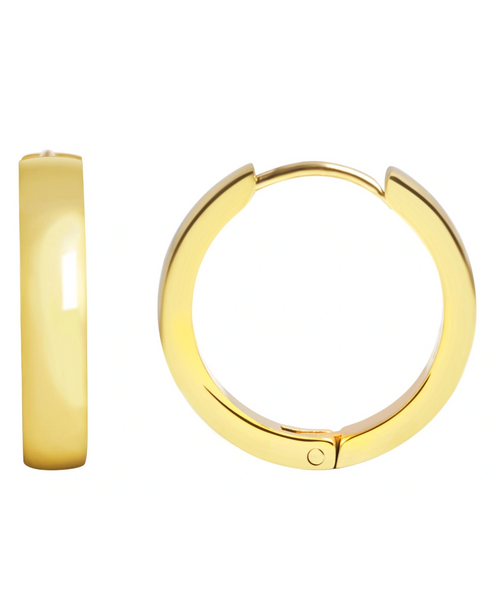 glatte halbrunde creolen