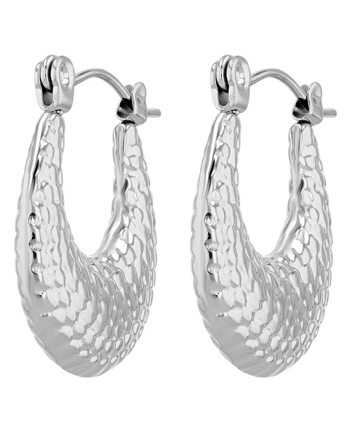 Bauchige gemusterte creolen