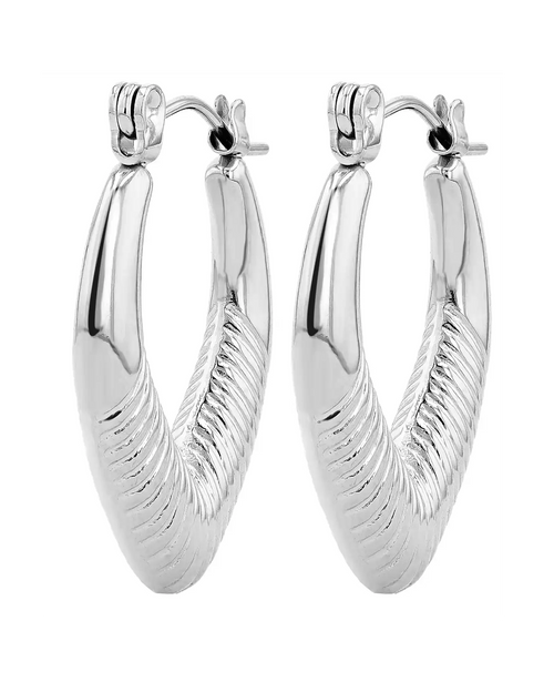 Bauchige gemusterte creolen