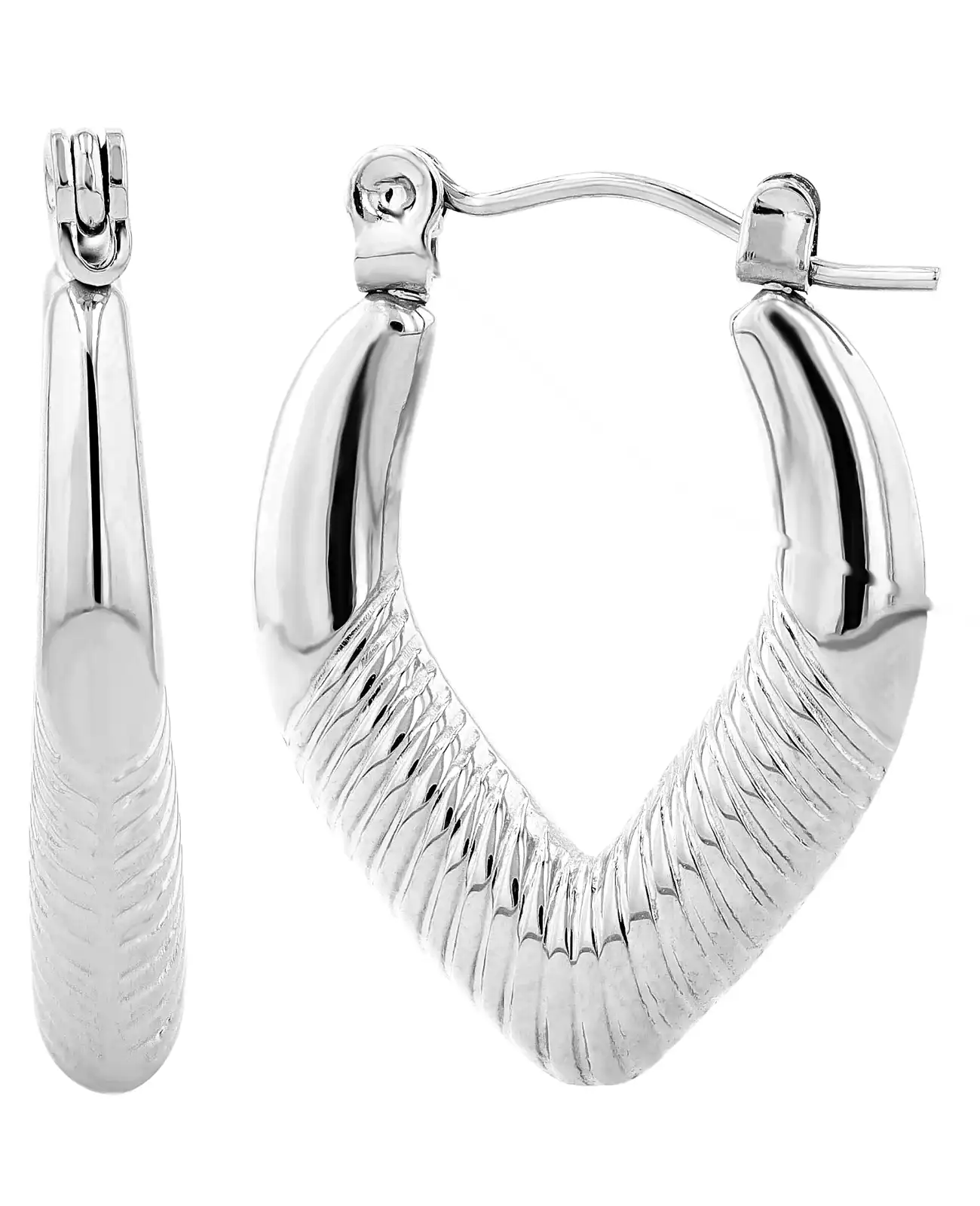 Bauchige gemusterte creolen