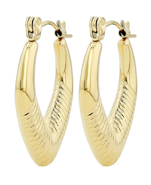 Bauchige gemusterte creolen