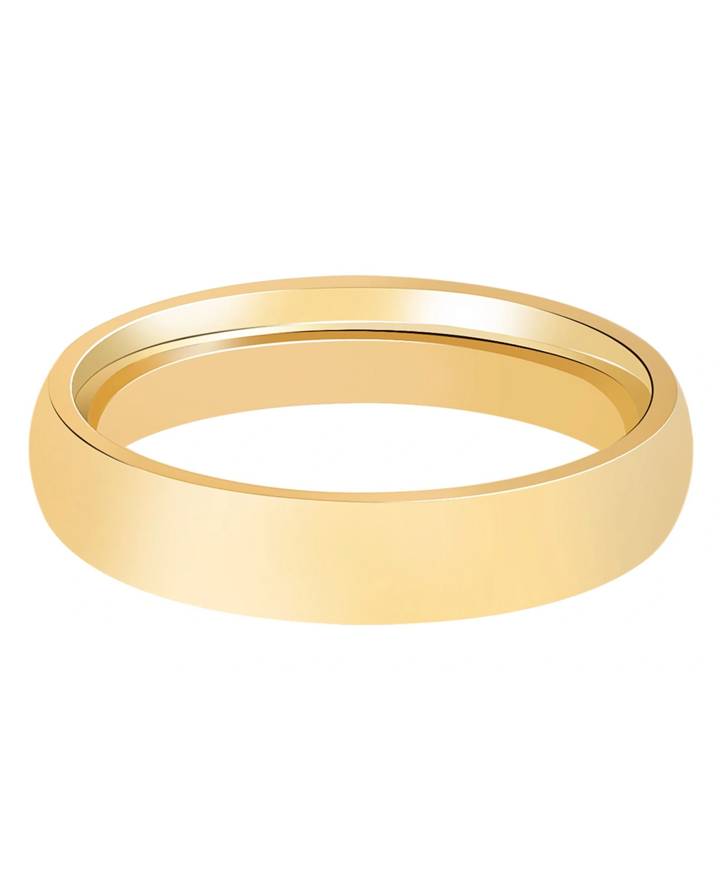 einfacher glatter leicht gewölter ring goldfarben