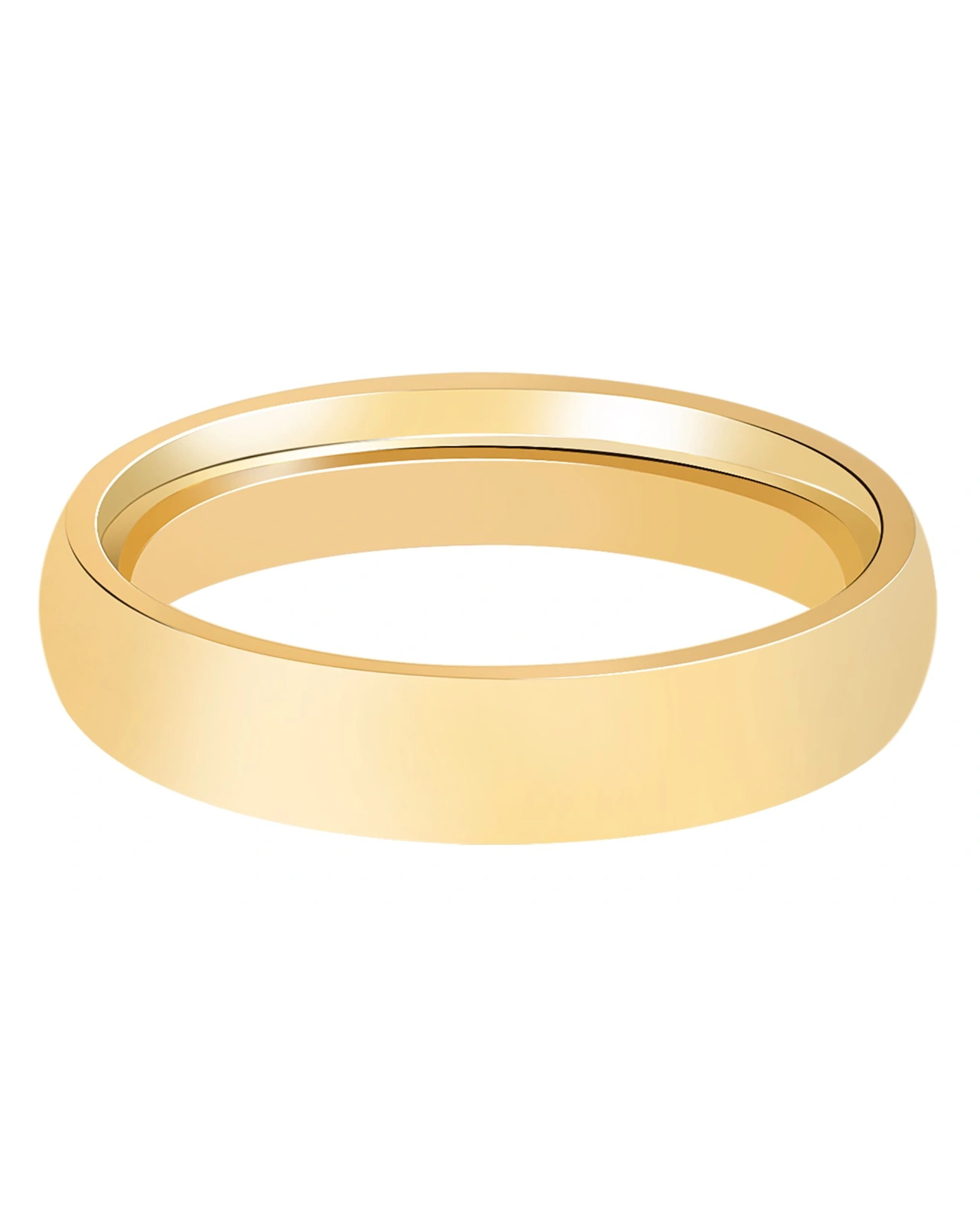 einfacher glatter leicht gewölter ring goldfarben