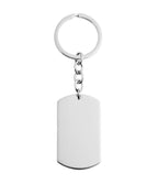 Dog Tag Schlüsselanhänger rechteckig oben und unten abgerundet