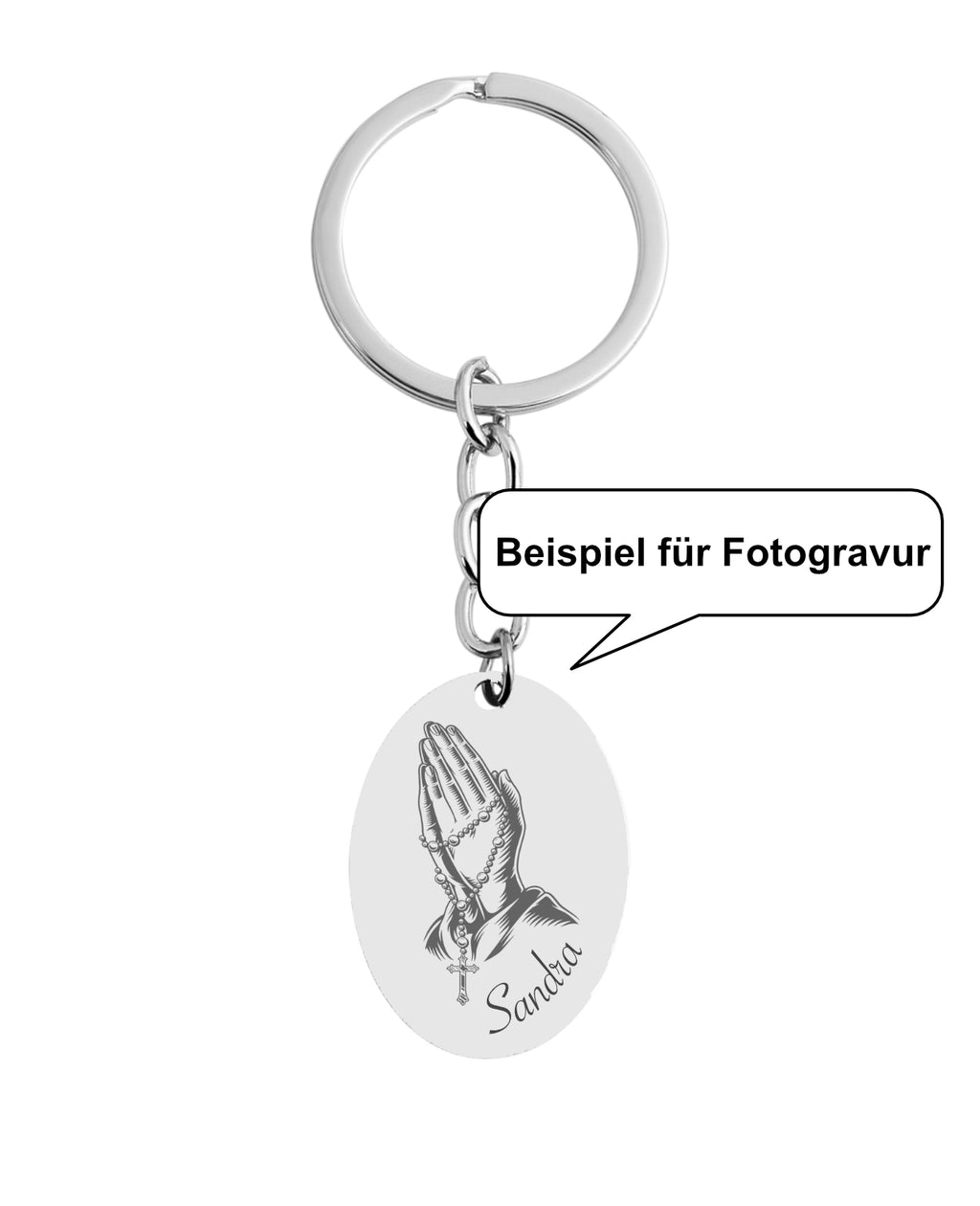 Beispiel für Fotogravur Betende Hände