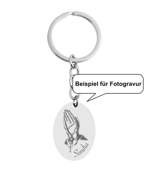 Beispiel für Fotogravur Betende Hände