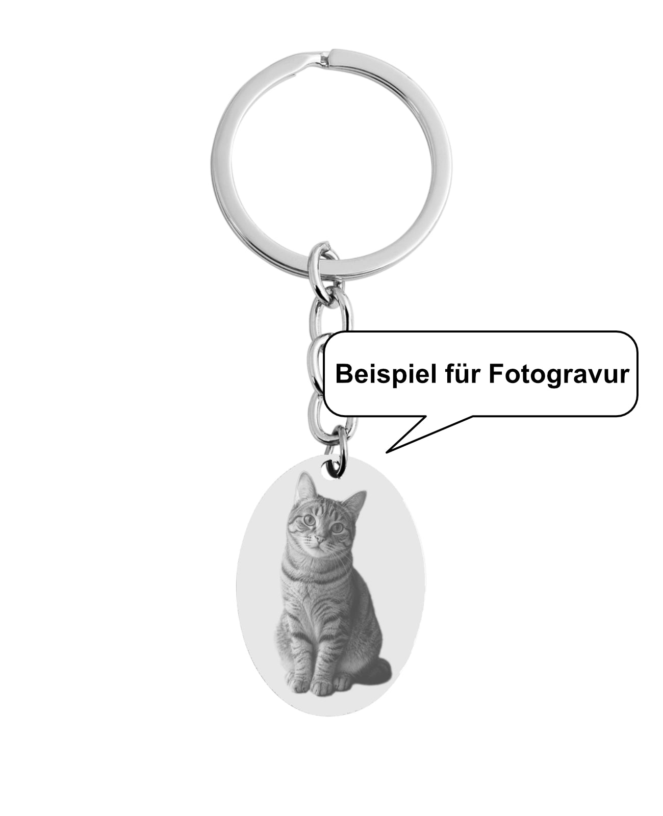 Beispiel für Fotogravur Katze