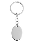 ovale gravurplatte mit kette an schluesselring