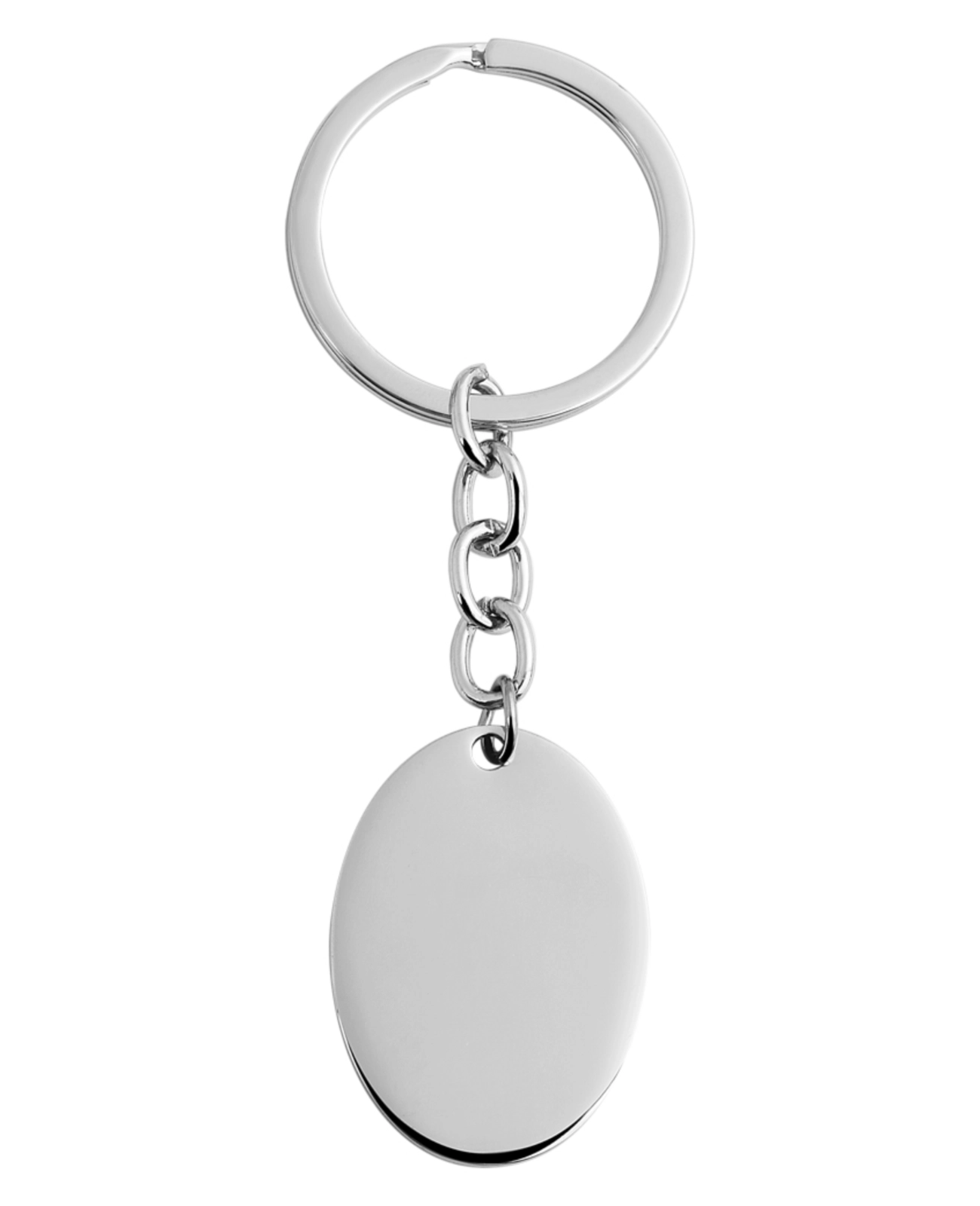 ovale gravurplatte mit kette an schluesselring