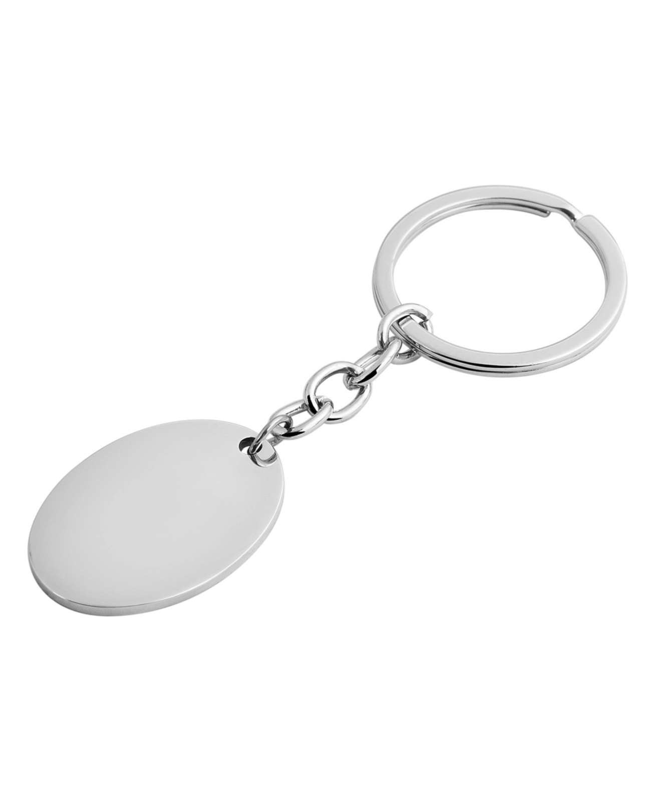 ovale gravurplatte mit kette an schluesselring