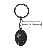 Beispiel für Fotogravur Pusteblume Herzen