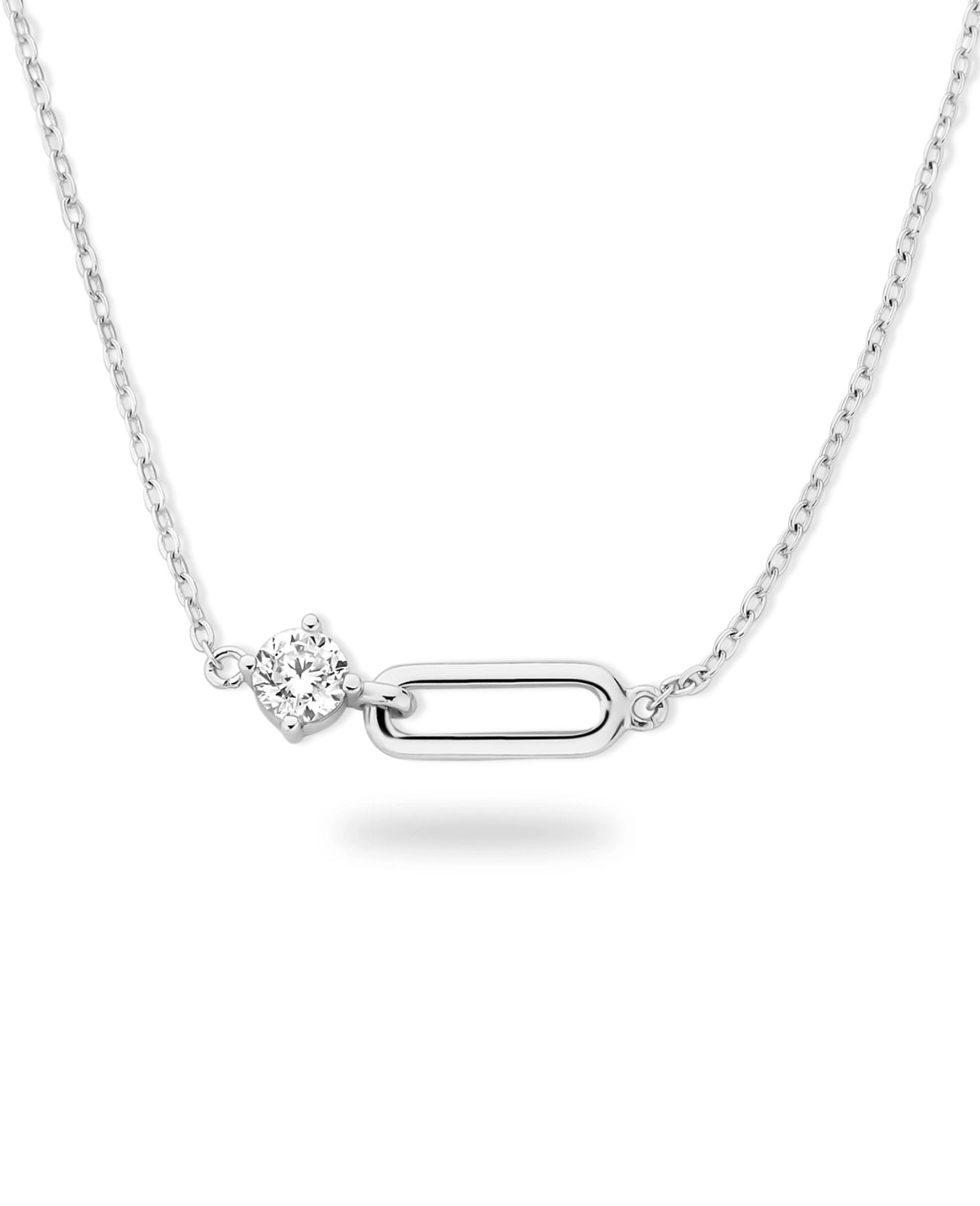 Ankerkette mit ovalen offenen Mittelteil und ein großer Zirkonia