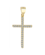 schmales kreuz mit vollen zirkoniabesatz