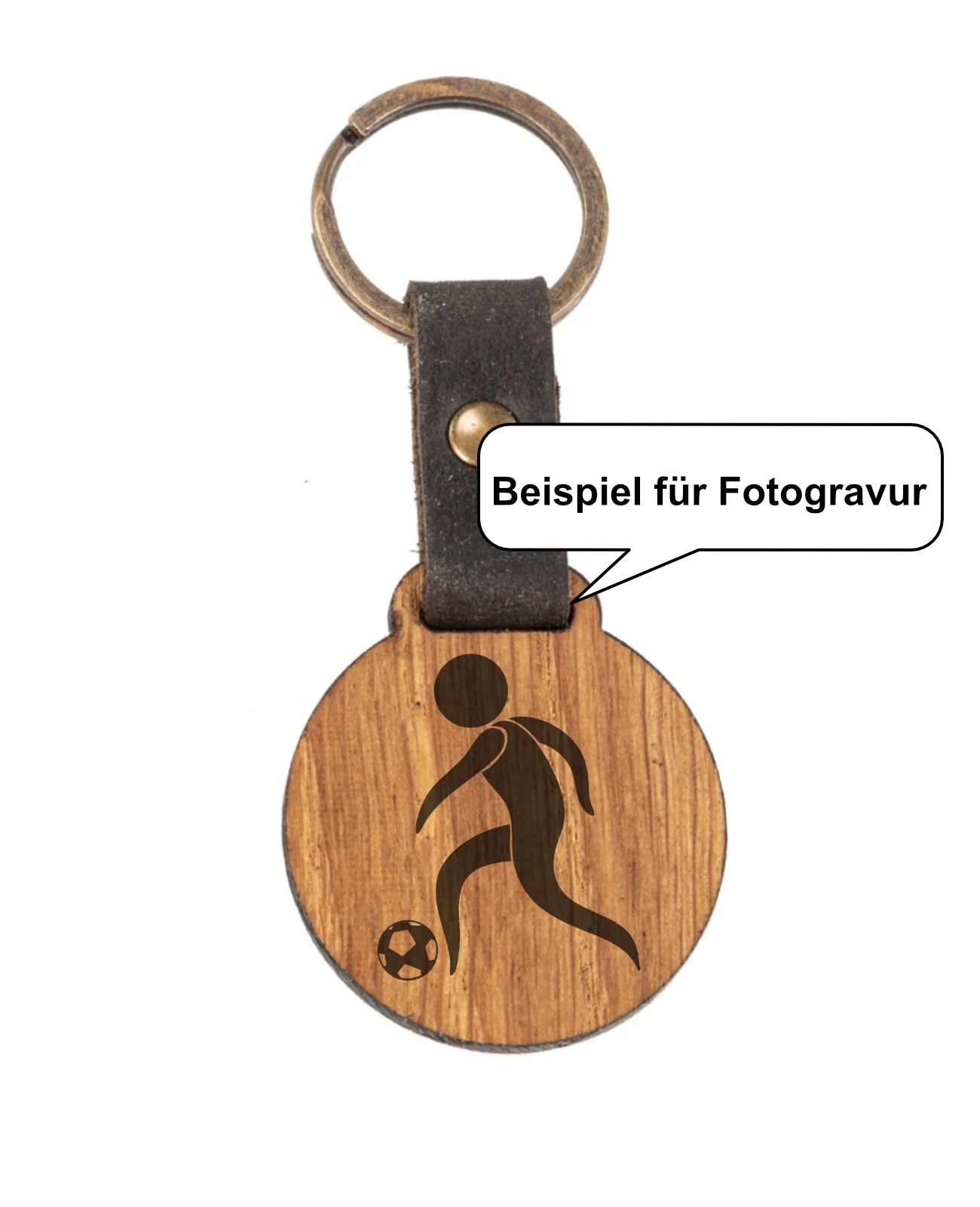 Beispiel für Fotgravur Fußballer