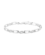 Armband aus rechteckigen beweglichen Gliedern zum Teil mit Zirkonia Steinen