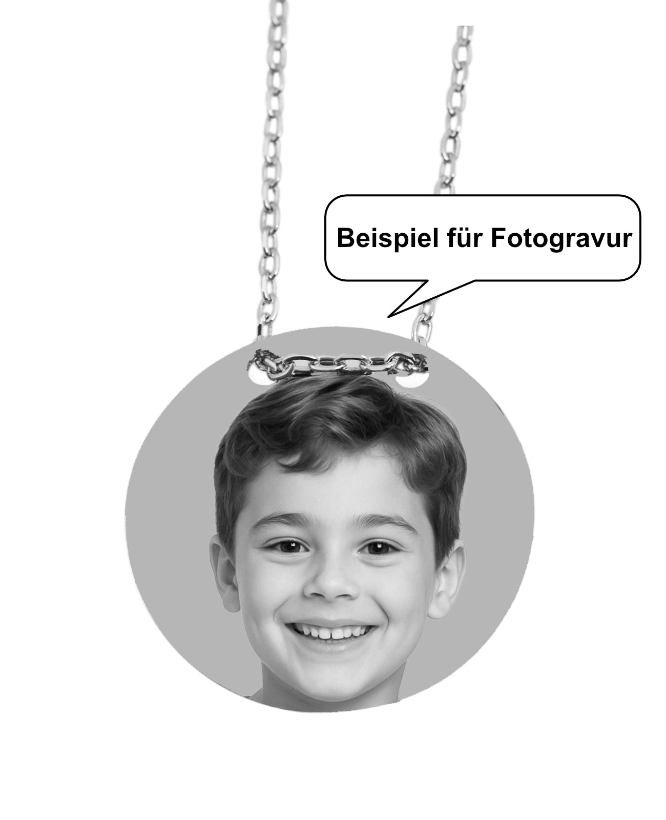 Bispiel für Fotogravur Junge