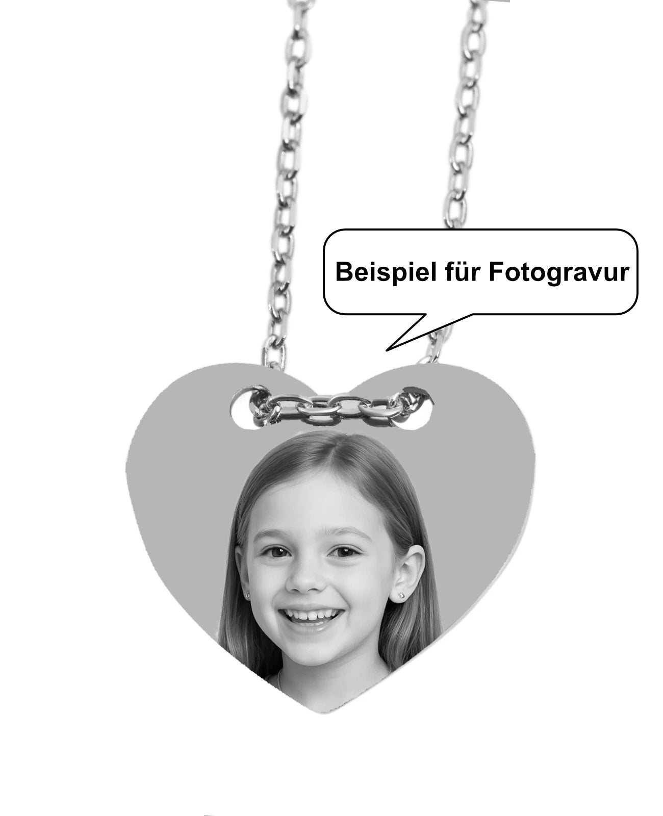 Beispiel für Fotogravur Mädchen