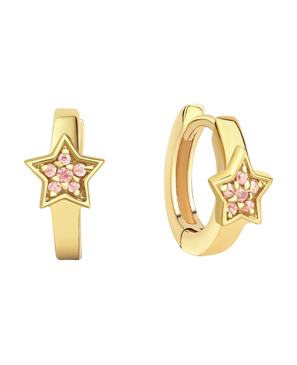 creole mit aufgesetzten stern mit rosa steinen