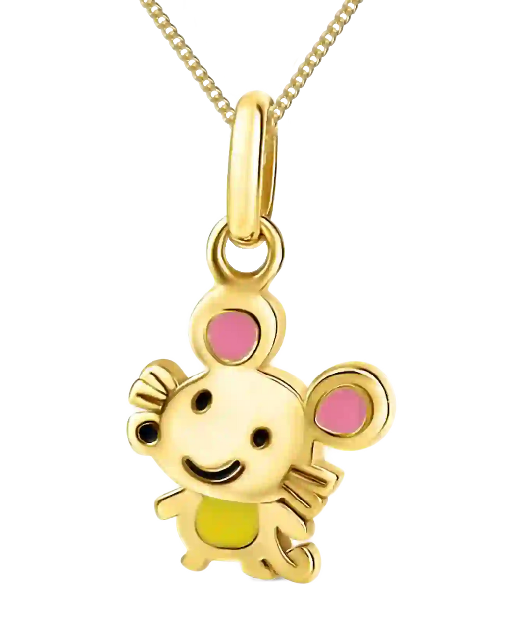 panzerkette mit maus anhänger die ohren sind rosa