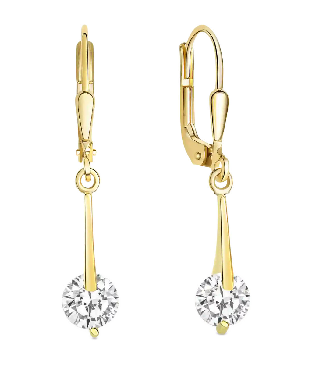 Brisur Oberteile langes stäbchen mit großen zirkonia unten offen gefasst