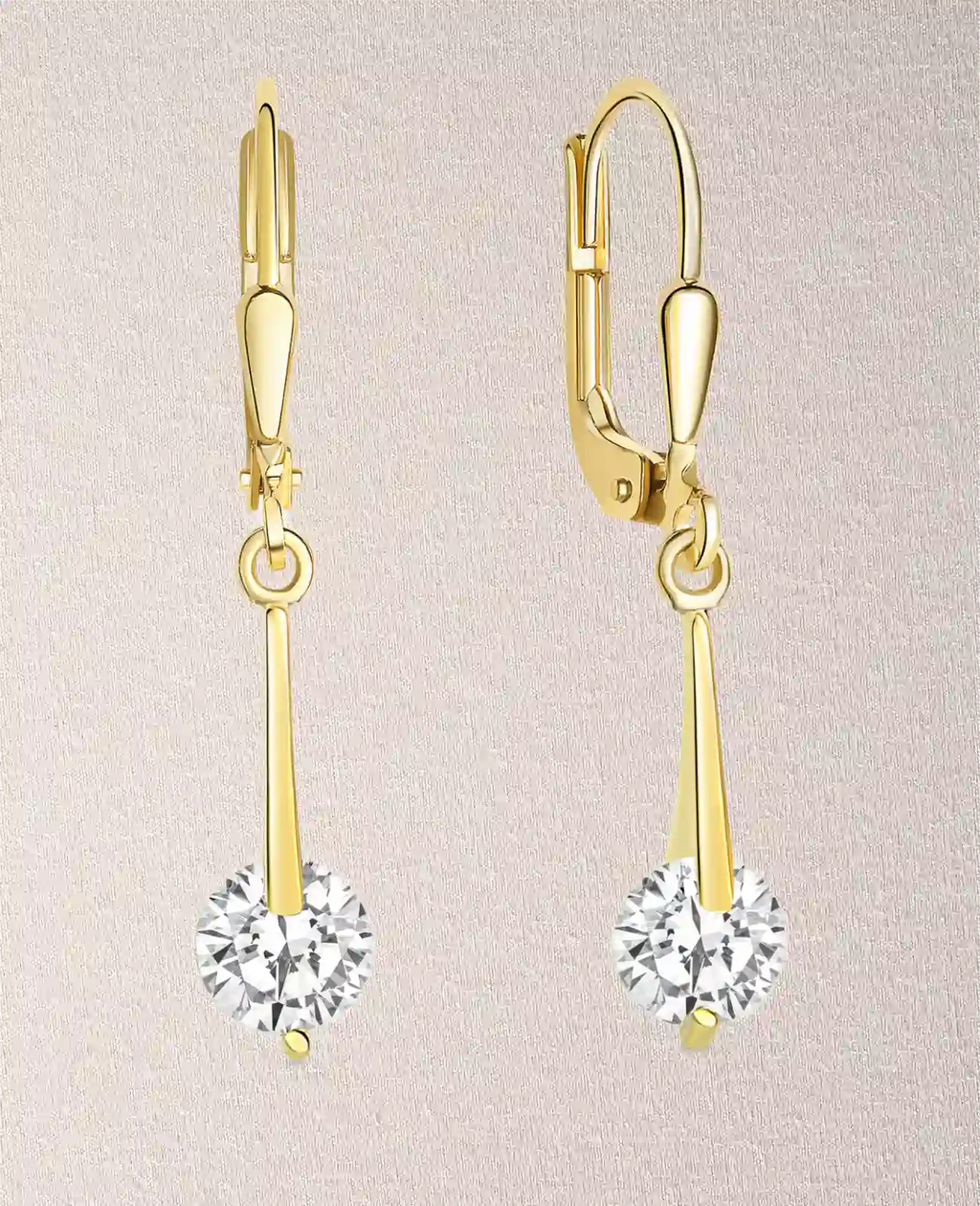 Brisur Oberteile langes stäbchen mit großen zirkonia unten offen gefasst