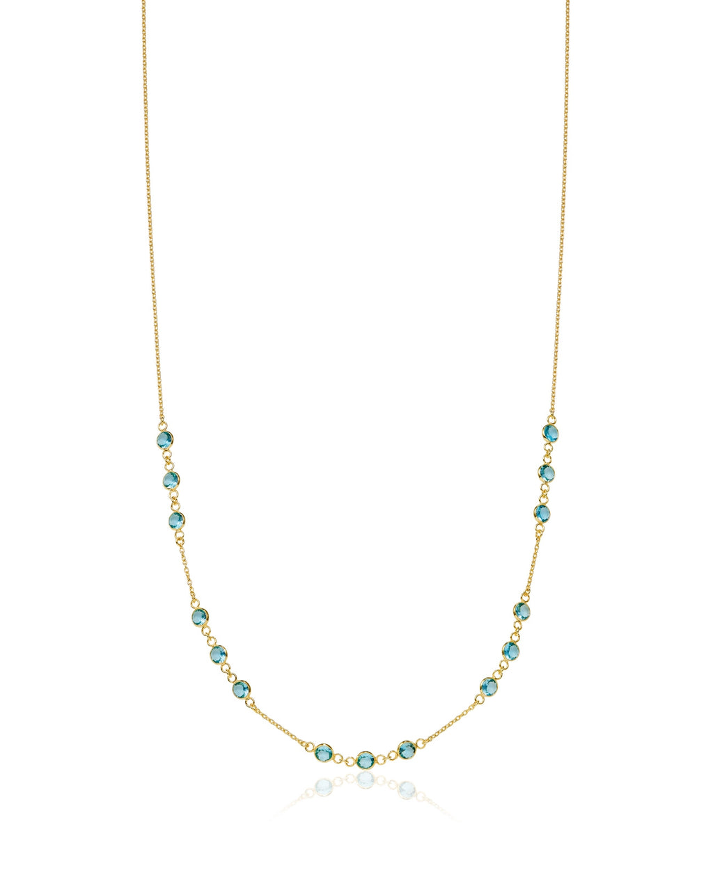 ankerkette armband mit dreierblöcken runde hellblaue zirkonia steinen