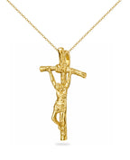 Ankerkette mit plastischen Kreuz Anhänger mit Jesus Figur