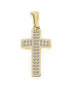 breies kreuz mit vollen 2 reihigen zirkoniabesatz