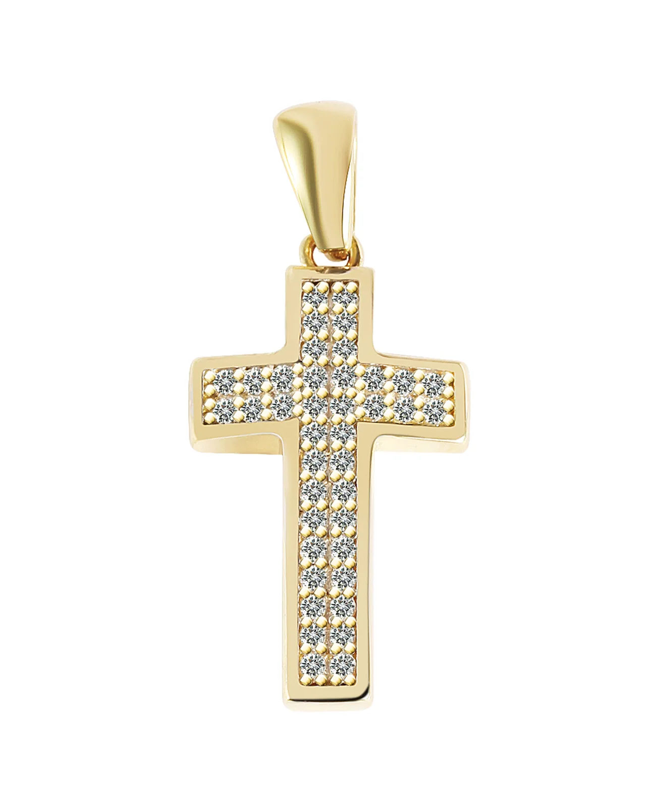 breies kreuz mit vollen 2 reihigen zirkoniabesatz