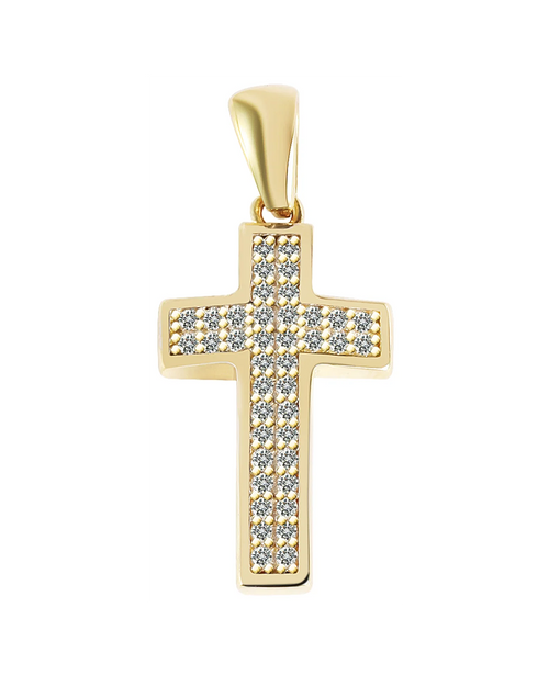 breies kreuz mit vollen 2 reihigen zirkoniabesatz