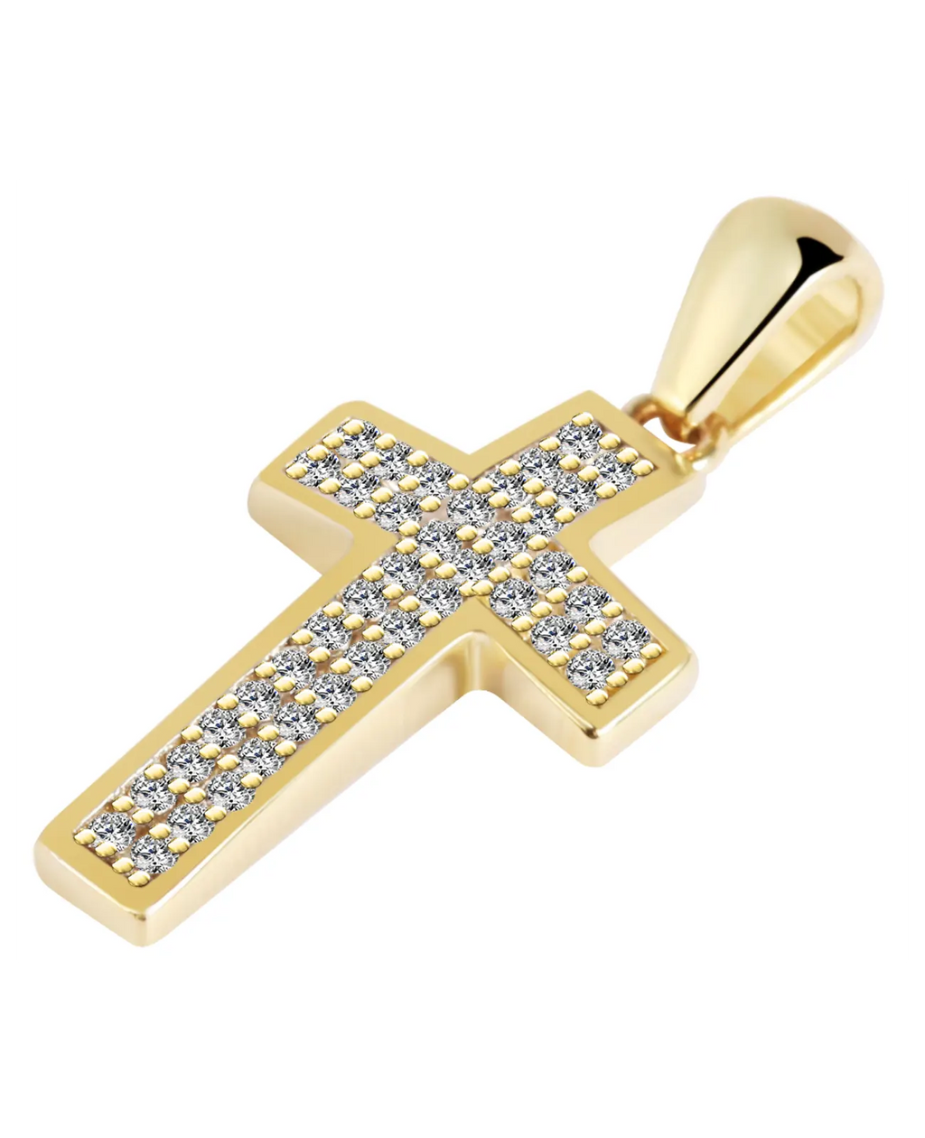 breies kreuz mit vollen 2 reihigen zirkoniabesatz