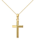 Ankerkette mit kantigen Kreuz Anhänger
